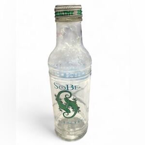Vintage SoBe Elixir empty clear glass bottle